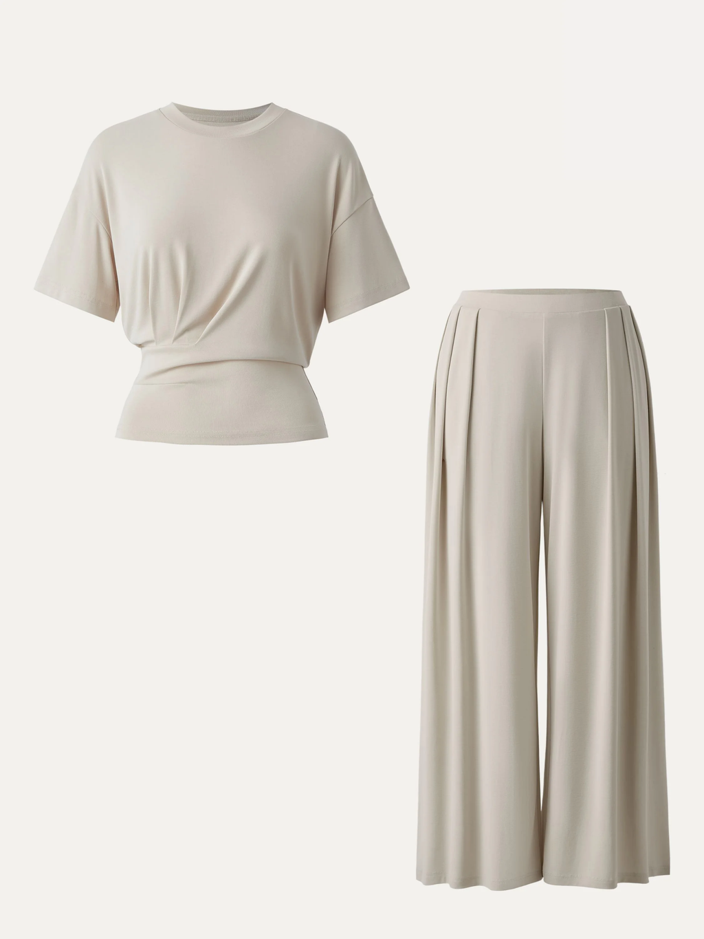 Women's Beige Two-Piece Set