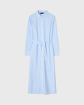 Women's Light Blue Striped Shirt Dress