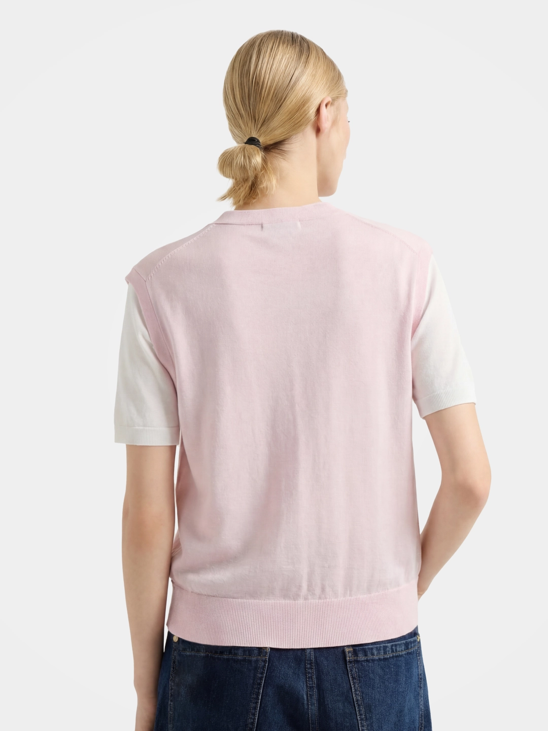 Women's Light Pink Knit Vest